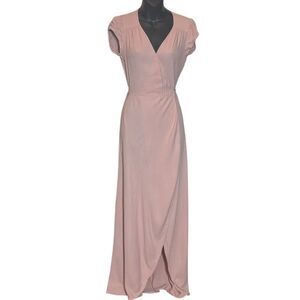 Reformation women’s small chamomile dress blush pink  wedding guest event